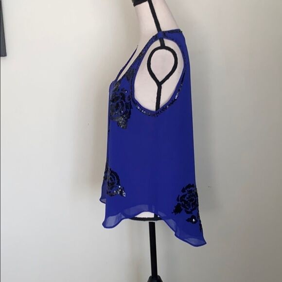 MM COUTURE by MISS ME Blue Sleeveless Tank Top S - Picture 7 of 16